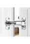 Interior door lock silver with 7 screws reinforced metal security. - 4