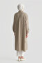 Mesh Detailed Tunic Dress Mink - 6