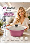 28 cm 7 Liter Cast Iron Pot with Glass Lid Large Volume Cooking Pot with Replacement Silicone Handle Multi-Purpose Cooking Pot - 3