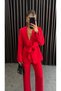 Red Belted Jacket Trousers Set - 6