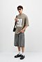 Printed Ribbed Oversize T-Shirt - 3
