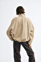 Boru Yakalı Oversize Ceket - 4
