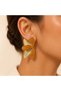 Women's Gold Flower Detailed Earrings - 2