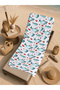 Mint Ground Shark Patterned 70X150 Beach Towel - Digital Printed Bath Towel - 4