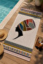Bohemian African Woman Profile Patterned 70X150 Beach Towel - Digital Printed Bath Towel - 3