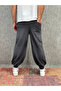 Elastic Waist Pleated Patterned Jogger - 2