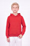 Boy's Basic Plain Hooded Sweatshirt with Kangaroo Pocket - 2