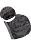 Women's winter hat dark grey 22x22cm knit ski satin lined. - 2