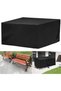 Black Square Garden Furniture Cover - 90 x cm Table Protective Waterproof UV Resistant 210D Oxford Cloth Suitable for Patio 1 Piece - 5
