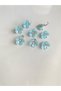 Hair Cube - Blue with Flowers (8 Pieces)-Hair Accessory - 2