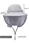 Outdoor sun hat dark military green UV neck shield. - 3