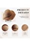 Women's straw sun hat khaki foldable adjustable UV summer. - 4