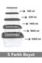 Set of 18 Square Food Storage Containers - Food Storage Containers Suitable for Freezer and Microwave Anthracite - 2