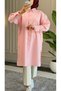 6594 - Stylish Comfortable Sleeve Cuff and Pocket Stone Detailed Woven Soft Fabric Women's Poplin Shirt-Tunic - 5