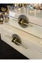 White Color 2-Piece Metal Handle Glass Decorative Box - 7