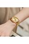 Women's Gold Stainless Steel Watch, Gold Dial | Trd-1234 - 2