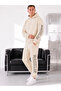 Unisex Men's and Women's Macklin Oversized 3 Thread Hooded Tracksuit Set with Printed Sleeves and Bottoms - 3