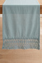 Mineral Blue Lacy Cotton Lace Runner 40X150 cm - 4