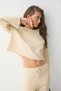 Sedna Women's Wide-Collar Wide-Leg Organic Cotton Vanilla Top and Bottom Set - 4