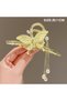 Chain Pearl Butterfly Model Metal Latch Buckle Stylish Hair Accessory - 3