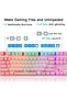 لوحة مفاتيح ميكانيكية احترافية للألعاب CK82، 87 مفتاحًا، إضاءة خلفية RGB قوس قزح، متوافقة مع الكمبيوتر - 6