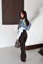 Women's Dark Brown High Waist Spanish Leg Dark Brown Elastane Blended Jean Trousers - 6