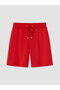 Lcwaikiki Basic Red Elastic Waist Soft Touch Women's Shorts