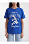 Xside Blue Printed 100% Cotton Women's T-Shirt - 3