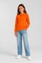 Girls & Boys Unisex Orange 100% Cotton Polo Collar Long and Short Sleeve 2-Piece T-Shirt - 3