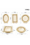 5-Piece Gold Detailed Ceramic Presentation Set – Oval, Round, and Rectangular Serving Plates & Bowls – Stylish Snack and Breakfast Set - 2