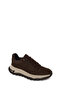 Men's Brown Lace-Up Thick Soled Nubuck Leather Casual Sneaker Wm790004Dn - 7
