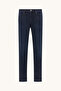 Men's Regular Fit Straight Leg Flexible Denim Navy Blue Trousers