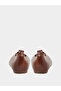 Brown Elastic Insert Flat Ballerina - 4