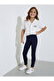 Girls Pack of 2 -Navy Blue Cotton Blend Leggings - 3