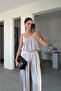 Blouse, Shalwar Pants, Modal Set - Beige - 4