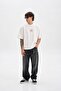 Men's Oversize T-Shirt Shakespeare Printed White – Crew Neck, Comfortable Fit, 100% Cotton - 3