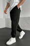 Men's Winter Fleece-Lined Comfortable Cut Sweatpants with Elastic Cuffs - 2