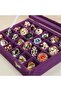 Jewelry box 24 compartments transparent lid blue 20x15x5cm. - 5