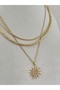 Steel Triple Necklace (Dorica Necklace, Straw Jewelry Necklace, Agate Stone Necklace) - 2