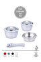 Click Cookware Set Beige |   18/10 Stainless Steel |   Removable Handle |   18 Cm-22 Cm-22 cm | - 2
