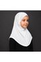 Hijab with Floral Embellishment, Elegant Modest Headscarf for Girls, Classic Cream Islamic Head Covering for Everyday and Special Occasions - 2