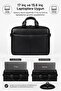 Laptop Bag with Leather Document Compartment, 17.3 Inch Large Size, Adjustable Shoulder Strap, Stylish and Lightweight for Daily Use - 5