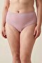 5-Pack Women's 100% Cotton Plus Size High Waist Panties - Ribbed Gathering Multi Underwear Set - with Sleep Band Gift - 5