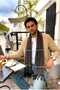 Linear Touch Tasseled Patterned Men's Scarf - 2