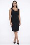 Women's Tulle Detailed Lined Plus Size Crepe Dress - 3