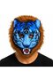 Delux Series Party Supplies Show Prop Masquerade Brown Mane Blue Tiger Eva Mask - 2