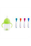 Click-Lock Tip Straw Training Cup, 6 Months+, 207ml, Green and Heat Indicator Soft Tip Baby Spoons Set of 2