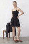 Women's Lace Detailed Flounced Black Skirt - 2