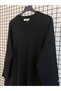 Trendy Stripe Detailed Raglan Sleeve Full Fit Cold Yarn Full Length Knitwear Dress-130 cm - 3