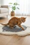 Pet Handmade Cat Scratching Mat with Toys, 100% Cotton Rope, Black-White - 3